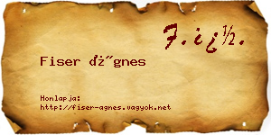Fiser Ágnes névjegykártya