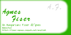 agnes fiser business card